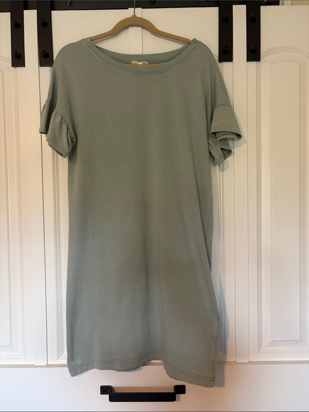 Jane and Delancey Sage Green Short Sleeve Tee Dress